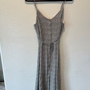 Sienna Sky -  Black & White Button Front Slip Dress